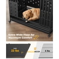thumbnail image 5 of CAMMOO 48" Foldable Heavy Duty Dog Crate Cage for Large Dogs, XL Dog Kennel for Indoor&Outdoor, 4 Lockable Wheels, Adjustable Internal Height, 5 of 10