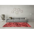 thumbnail image 3 of Ahgly Company Indoor Square Abstract Red Modern Area Rugs, 5' Square, 3 of 4
