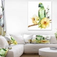 thumbnail image 1 of Perroquet avec Fleurs Aquarelle, 1 of 3