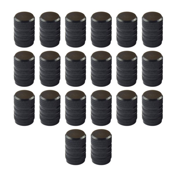 20 tapones para válvulas de neumáticos. Accesorios premium para bicicletas SUV. Negro
