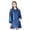 Blue, variant on Toptie Satin Long Sleeve Salon Smock Unisex Hair Stylist Barber Cape Jacket Pet Grooming Work Clothes-Black-L