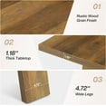 thumbnail image 5 of Tribesigns 63-Inch Rectangle Brown Wood Conference Table Conference Room Table Computer Desk with Sturdy Legs for 4-6 People (1), 5 of 5