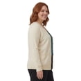 thumbnail image 3 of Turtle Bay New York Women’s Button-Up Cotton Cardigan, Crewneck with Front Pockets, 3 of 5