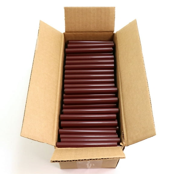 725R54CBURGUNDY Full Size 4" Burgundy Color Hot Glue Stick - 5 lb Box