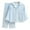 Blue, variant on CAICJ98 Girls Boys Button Down Pajamas Sets Todder Cotton Long Sleeve Warm Fall Winter Sleepwear Pjs Teens Solid Shirts and Pants Boy Girl Pajama Set,(Green,3-4 Years)