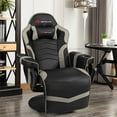 thumbnail image 3 of Goplus Massage Gaming Recliner Reclining Racing Chair Swivel Gray, 3 of 10