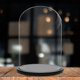 thumbnail image 4 of Black Wooden Base 20 Cm - Transparent Decorative Glass Cloche With Wooden Top For Lighting, Table Decoration, Antiques-xdd, 4 of 4