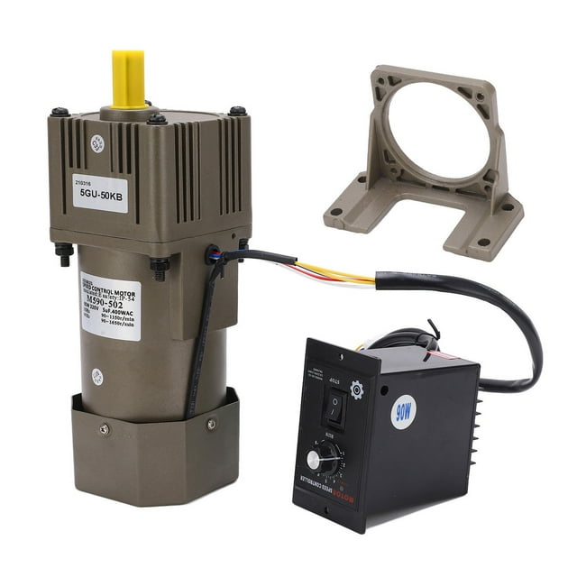 AC Gear Motor,AC 220V 90W Single Single Phase Asynchronous Motor Adjustable Speed Gear Motor High-Precision Functionality