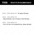 thumbnail image 2 of MAX Advanced Brakes - Rear Brake Kit For 2018-2023 BMW X3| Carbon Ceramic Brake Pad and Rotor Kit| Daily Driving OE Replacement Brake Rotors, 2 of 9