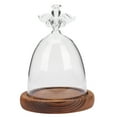 thumbnail image 3 of 3 PCS Angel Glass Dome Cloche Angel Glass Cover Counter Decor 14X10.5CM, 3 of 8