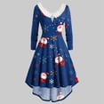 thumbnail image 1 of Joyeux Noël TIMIFIS Mode Automne pour Femmes Robe Vintage à Fleurs Évasée en Ligne A Swing Décontractée pour Fête Robe de Fête pour Femmes, 1 of 5