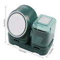 thumbnail image 2 of Tabletop LED Fan Makeup Storage Box Green Cosmetic Storage Display Case, 2 of 8