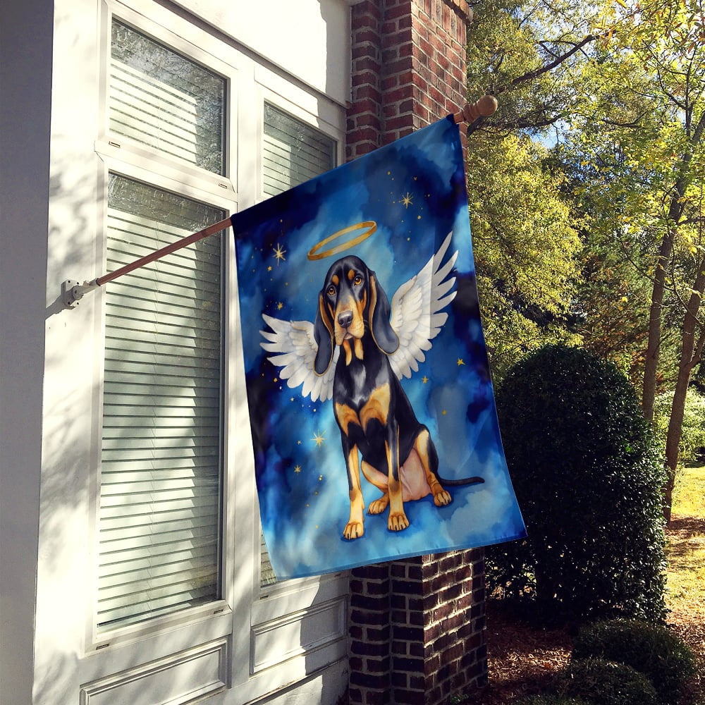 Black and Tan Coonhound My Angel House Flag 28 in x 40 in