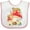 White and Pink, variant on Inktastic Mushroom Cottage Boys or Girls Baby Bib
