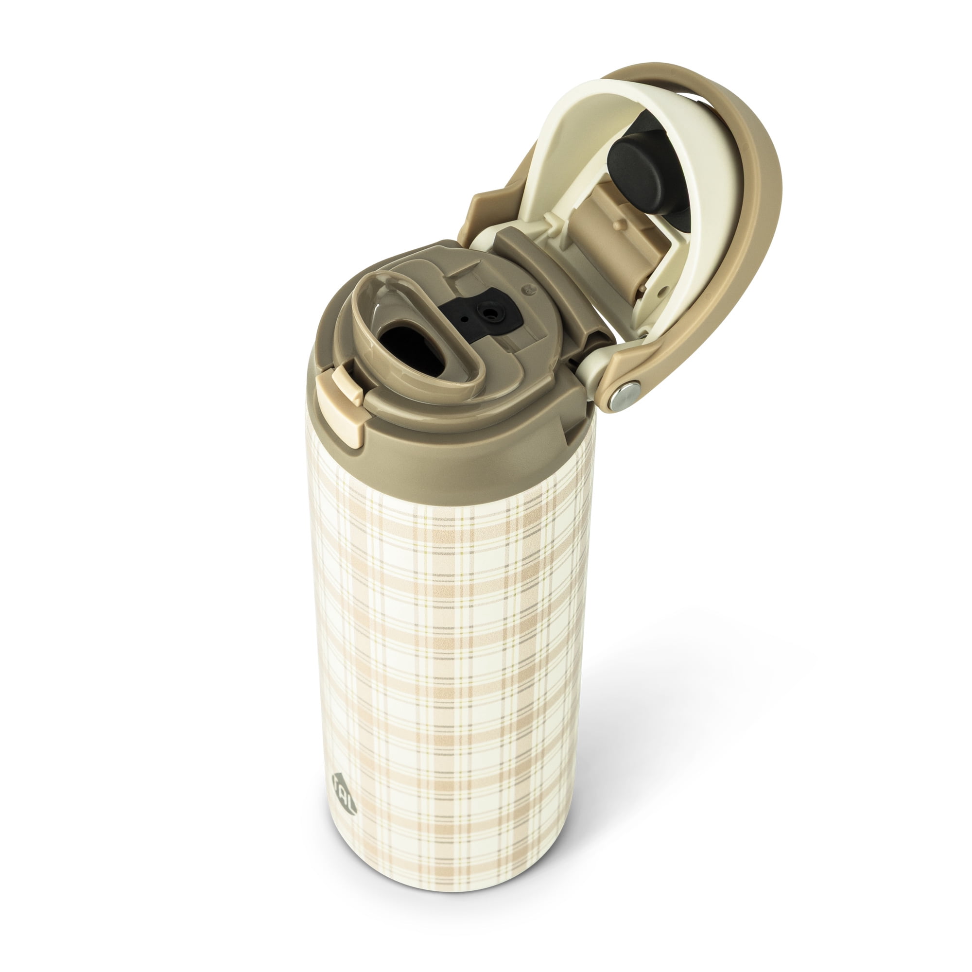 TAL 24oz Stainless Steel 2-in-1 Water Bottle with Straw and Chug Lid, Plaid