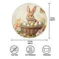thumbnail image 7 of WOBOGO Orange Easter Rabbit Round Placemats Set of 1 Heat Resistant Washable Kitchen Table Decorations 15.4in, 7 of 7