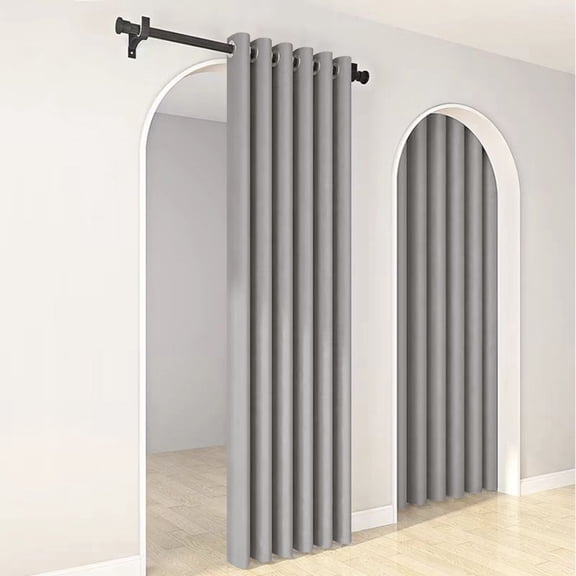 suxuMhao Perforated Blackout Curtains, 42*84in 2 Panel Sets, Curtains for Living Room & Bedroom, Room Long Darkening Curtains, Light Blocking Curtains, Light Gray Window Drapes for Home Decoration