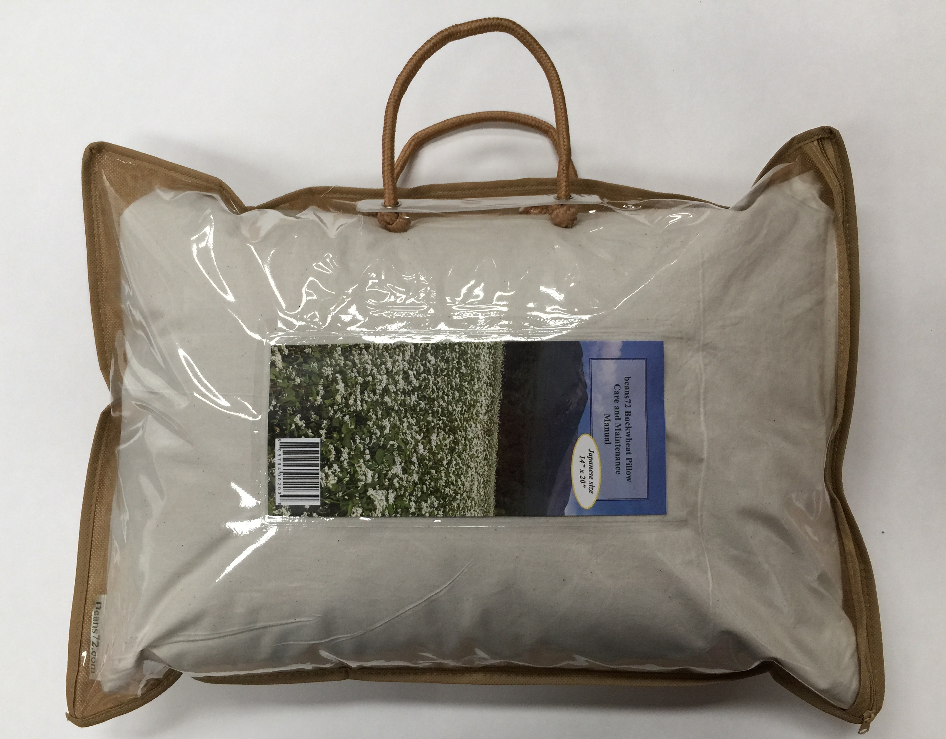Beans72 Organic Buckwheat Pillow Japanese Size 14 Inches X 20