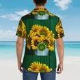 thumbnail image 6 of Easygdp Sunflowers in Bucket Men's Hawaiian Shirts Print Lapel Short Sleeve for Beach, vacation, party, casual occasions - XX-Large, 6 of 9