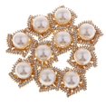 thumbnail image 2 of 10pcs Bijoux Perles Strass Flatback Boutons Ronds Embellissement Applique pour Broches, Bouquet de Mariage de Mariée, Ceintures de Mariée, 2 of 8