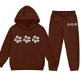 thumbnail image 6 of Hessimy Toddler Boys Girls Spring Summer 2Pcs Crewneck Long Sleeve Sweatshirt Elastic Joggers Pants Soft Sweatsuit(Brown,2-3 Years), 6 of 6
