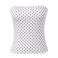 thumbnail image 4 of Landzoo One Contrast Lace Polka Tube Top Backless Fit Inner Wear Short Crop Top Soft Stylish Basic Tube Tops, 4 of 6