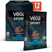 Vega Sport Premium Plant-Based Protein Powder, Chocolate, 12 Single Serve Packets (18.7oz)