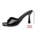 thumbnail image 3 of Xucatan Women's Square Toe High-heeled Shoes Heels, Patent Leather Slip On Pumps with Sculpted High Heel, Cushioned Insole Dressy Shoes, Versatile Solid Color Design for Office Evening Gift, 3 of 8