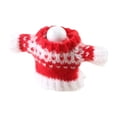 thumbnail image 2 of Small Pet Supplies Warm Knit Christmas Sweater Guinea Pig Clothes Small Dog Sweater Holiday Photo Prop for Hamsters Rats Red Festive Wear, 2 of 4