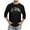 Black, variant on Men's 3/4 Sleeve T Shirts Comfortable Crewneck Solid Color Loose Fit Tee Shirt Tops,3XL
