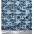 thumbnail image 1 of Soimoi Cotton Duck Fabric Floral Mandala Print Sewing Fabric Yard 56 Inch Wide, 1 of 3