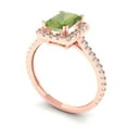 thumbnail image 2 of Solitaire with Accents Engagement Ring for Women - 1.86ct Natural Peridot in 18K Rose Gold Promise Ring, 2 of 6