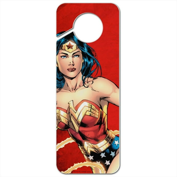 Wonder Woman Character Plastic Door Knob Hanger Sign