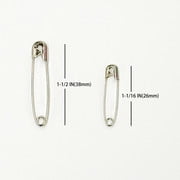 (3 pack) Hello Hobby Silver Safety Pins 200 Count with Assorted Sizes, Nickel-Plated Steel