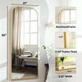 thumbnail image 4 of BEAUTYPEAK 21"x57" Rounded Top Full Length Mirror Floor Mirror,Gold, 4 of 9