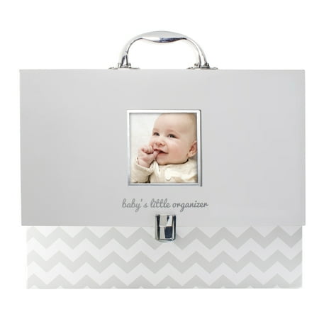 UPC: 0698904600923 | Pearhead Baby Document Organizer Briefcase File Keeper Gray Chevron