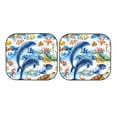 thumbnail image 3 of Uemuo Marine Animals Printed 2 PCS Car Windshield Sun Shade, Auto Sun Heat and UV Rays Blocker, Foldable Automotive Front Window Sunshade Protector, 3 of 7