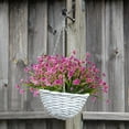 thumbnail image 3 of Morttic 4 Bundles Artificial Daisies Flowers Outdoor UV Resistant Fake Foliage Greenery Faux Plants Shrubs Plastic Bushes for Indoor Outside Decor, Fuchsia, 3 of 5
