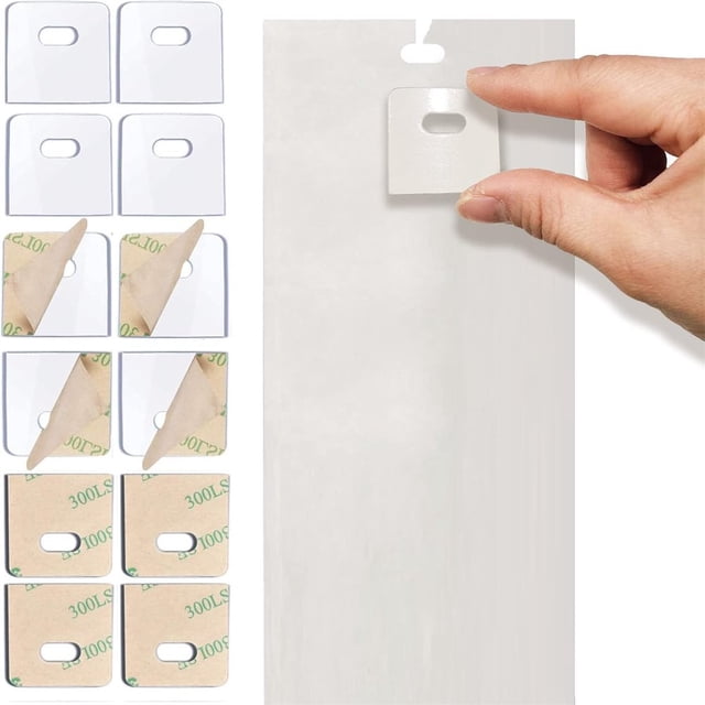 MesaSe 50Pcs Vertical Blind Repair Tabs Clear Replacement Slats Stickers Vertical Blind Repair Kit Blinds Replacement Parts for Sliding Door Window Patio Blinds