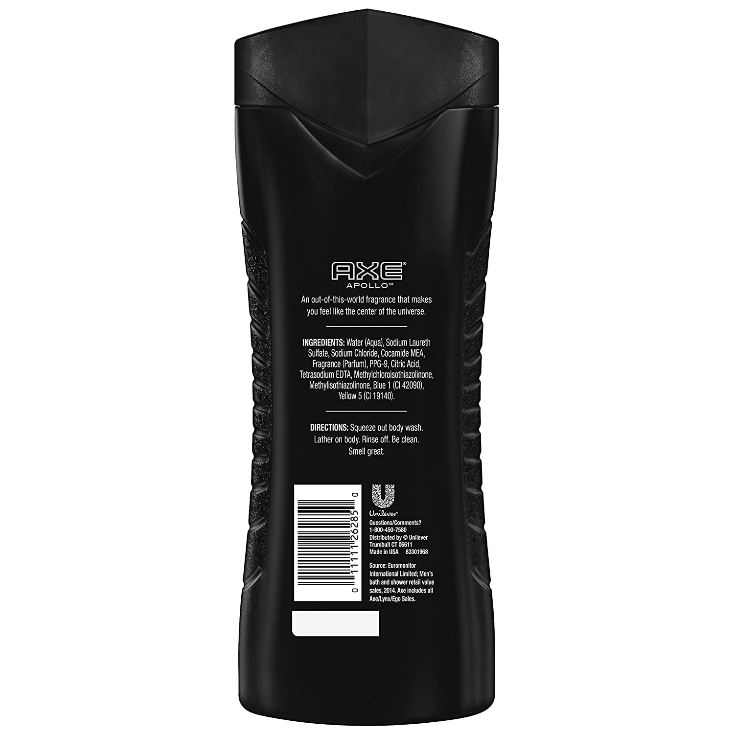 Pack of (4) AXE Body Wash for Men, Apollo, 16 Fl Oz