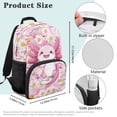 thumbnail image 7 of Yuyamidu Cute Axolotl Middle School Backpack for 4th Grade Large Capacity Bookbag for Kids Pink Daisy Shoulder Backpack with 2 Side Pockets Girls School Bags, 7 of 7