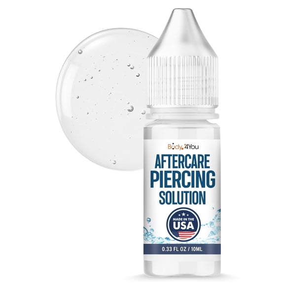 BodyJ4You Piercing Aftercare Drops - Saline Solution Natural Keloid Bump Removal - Ear Piercing Cleaner Nose Septum Belly Button Cartilage - Tea Tree Oil Sea Salt Aloe Rosemary - 0.33 Fl Oz Visit the