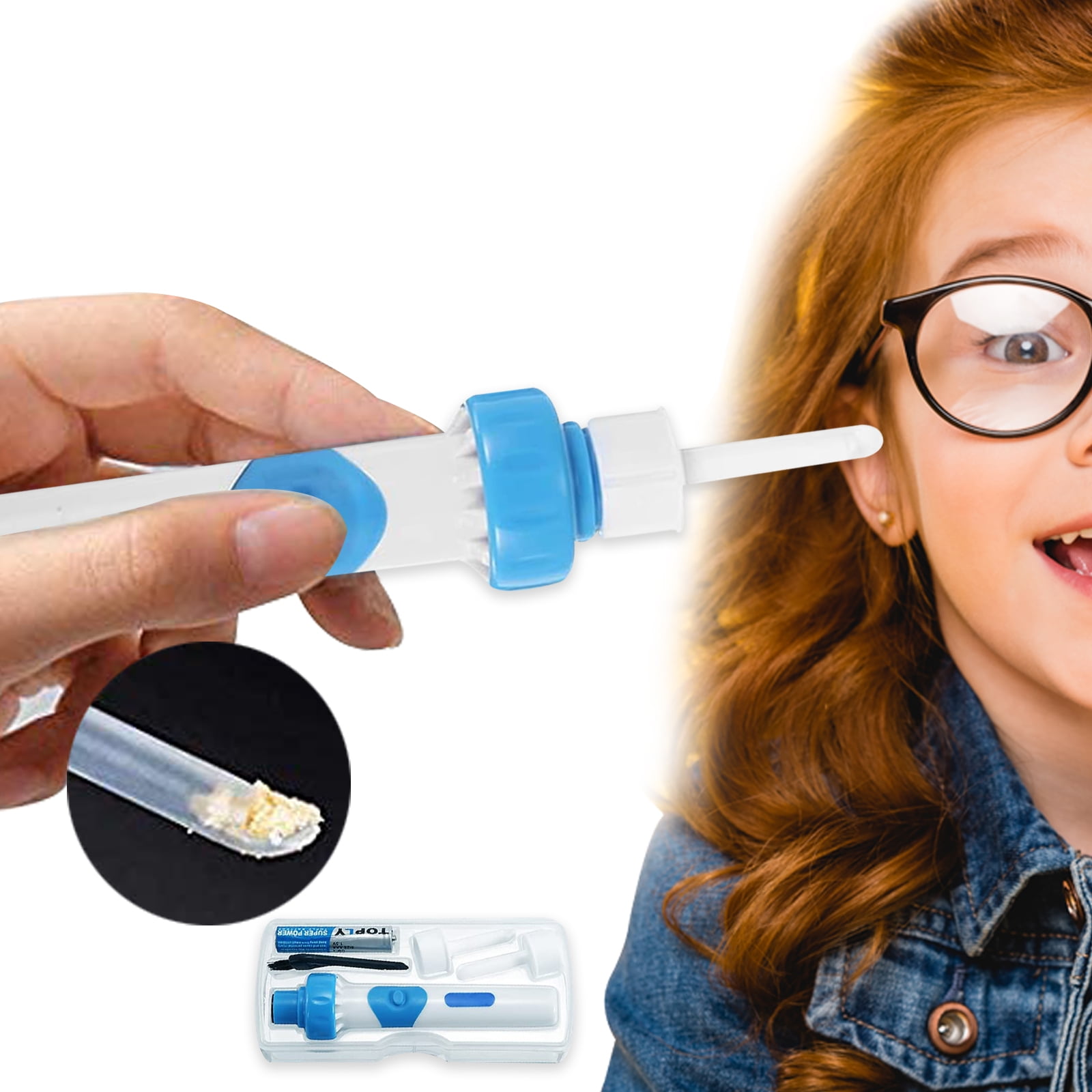 Automatic Earwax Vacuum Cleaners, Painless Electric Ear Wax Remover Set Safe and Comfortable Earwax Cleaning Removal Tools for Kids Adults