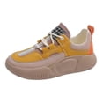 thumbnail image 4 of Zapatos casuales de mujer, zapatillas de moda, zapatillas deportivas con suela gruesa, senderismo Amarillo, 4 of 9