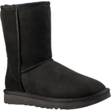 ugg women's classic short ii winter boot, black, 6 b