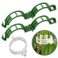 thumbnail image 4 of Walbest 100/200/300Pcs Plant Support Clips Plastic White Green Plant Garden Clip Pepper Eggplant Fixer Tomato Clips Vine Fixing Clips Easy to Use Gardening Tool, 4 of 8