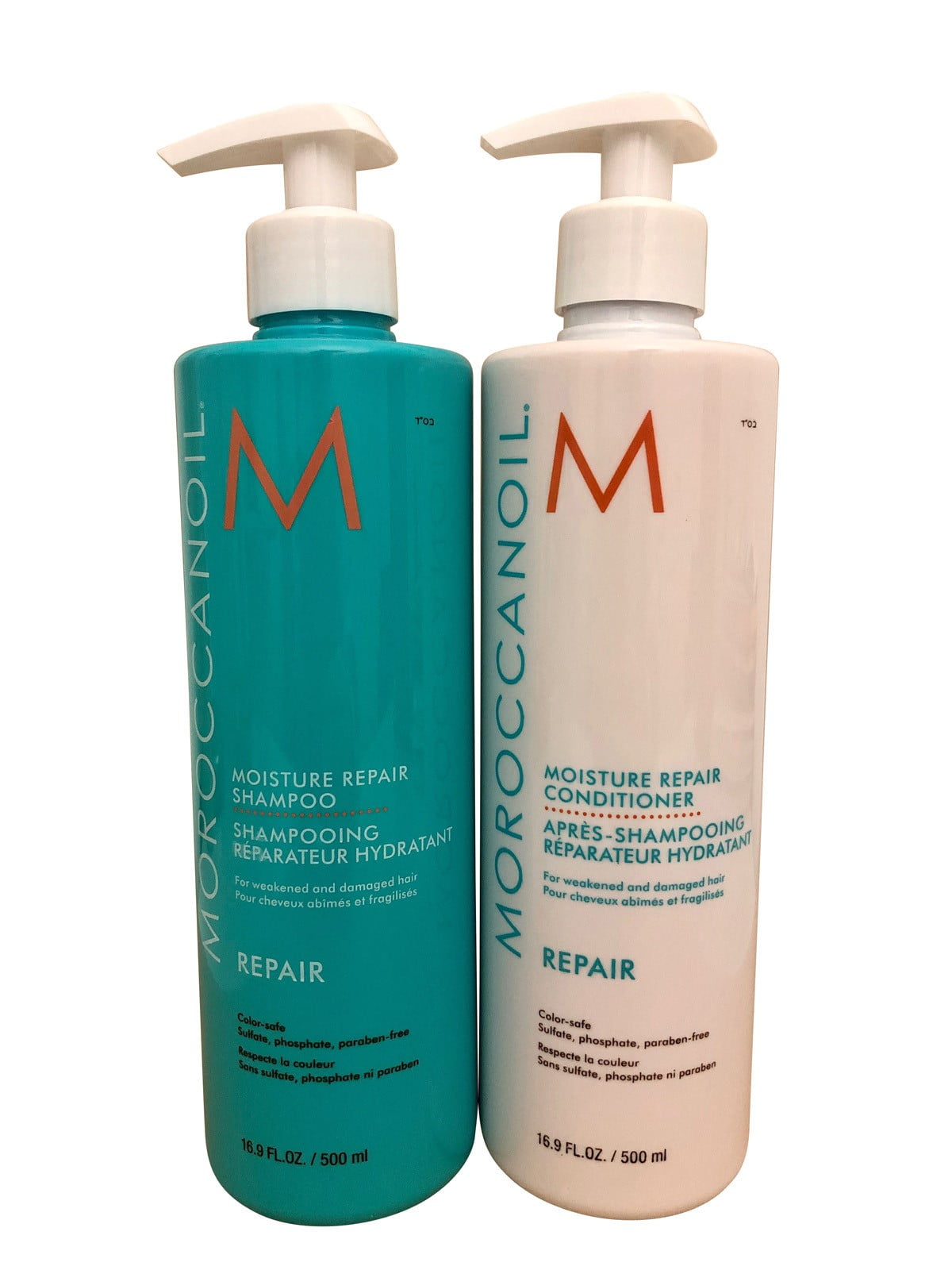 Mainstream entreprenør købmand Moroccanoil Moisture Repair Shampoo and Conditioner Duo 16.9oz/500ml -  Walmart.com