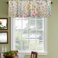 thumbnail image 4 of 2 Pack Valances for Windows, Colorful Floral Window Valances for Living Room/Bedroom/Bathroom, Farmhouse Country Dragonfly Butterfly Flower Light Filtering Kitchen Curtain Valance 42"W x18" L, 4 of 9