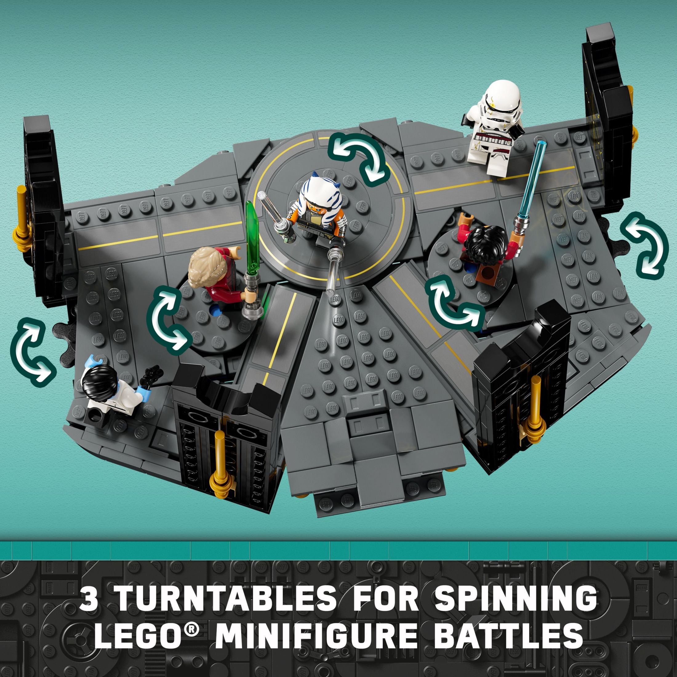 LEGO Star Wars Ahsoka Tano’s Duel on Peridea Building Toy, Gift for Kids with 5 Star Wars Minifigures, 75385