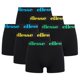 thumbnail image 1 of ellesse Men's Boxer Shorts HALI, 3-pack - Fashion Trunks, Logotipo, Algodón Stretch Negro/Multi M (Medium), 1 of 4